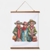 シニアモーメントウッドトップウォールタペストリー 吊り下げ型タペストリー (正面)