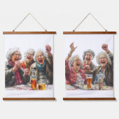 シニアモーメントウッドトップウォールタペストリー 吊り下げ型タペストリー (ダブル)