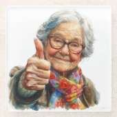 シニアモーメントガラスコースター ガラスコースター (正面)