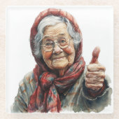 シニアモーメントガラスコースター ガラスコースター (正面)