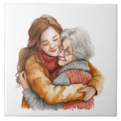 シニアモーメントマザーズデイ/任意の日セラミックタイル タイル (正面)