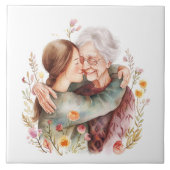 シニアモーメントマザーズデイ/任意の日セラミックタイル タイル (正面)