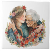 シニアモーメントマザーズデイ/任意の日セラミックタイル タイル (正面)