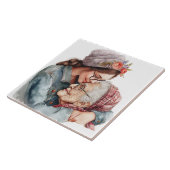 シニアモーメントマザーズデイ/任意の日セラミックタイル タイル (側面)