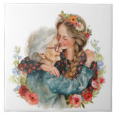 シニアモーメントマザーズデイ/任意の日セラミックタイル タイル (正面)