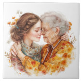 シニアモーメントマザーズデイ/任意の日セラミックタイル タイル (正面)