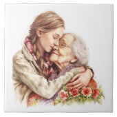 シニアモーメントマザーズデイ/任意の日セラミックタイル タイル (正面)