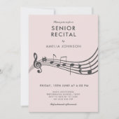 シニアリサイタル音楽コンサートエレガントミュージックノート 招待状 (正面)