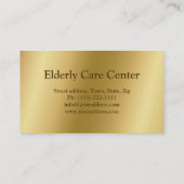 シニアリタ気にイメントホーム高齢者サービス黄金 名刺 (裏面)
