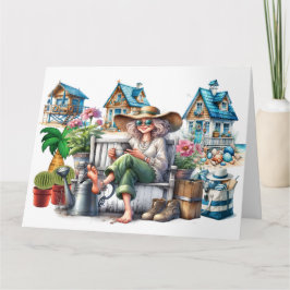 シニアレディかわいらし – 内部を参照 –  カード