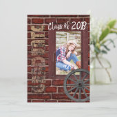 シニアヴィンテージ写真卒業 招待状 (スタンド正面)