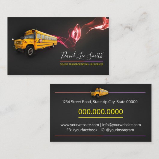 シニア交通/バス運転手 名刺 (正面/裏面)