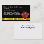 シニア介護者のギラズィきらきら光るー・ビジネス・カード 名刺 (正面/裏面)