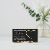 シニア介護者ゴールデンハートデザイン 名刺 (スタンド正面)