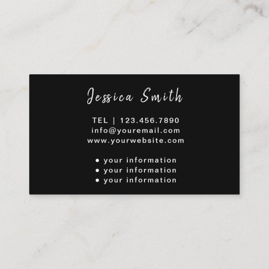 シニア介護者ゴールデンハートデザイン 名刺 (裏面)