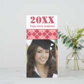 シニア写真の卒業写真カード 案内状 (スタンド正面)