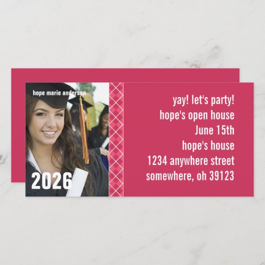 シニア写真オープンハウス卒業写真 (正面/裏面)