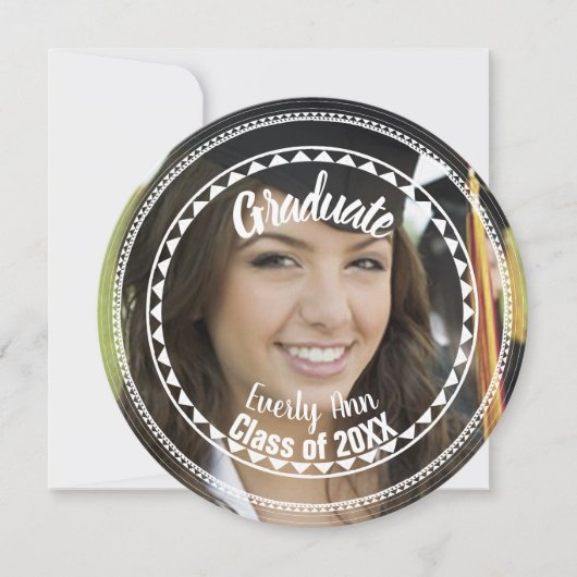 シニア写真クラスの卒業パーティー 招待状 (正面)