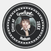 シニア写真ステッカー ラウンドシール (正面)