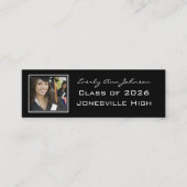 シニア写真プロフィール写真の名刺 スキニー名刺 (正面)