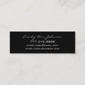 シニア写真プロフィール写真の名刺 スキニー名刺 (裏面)