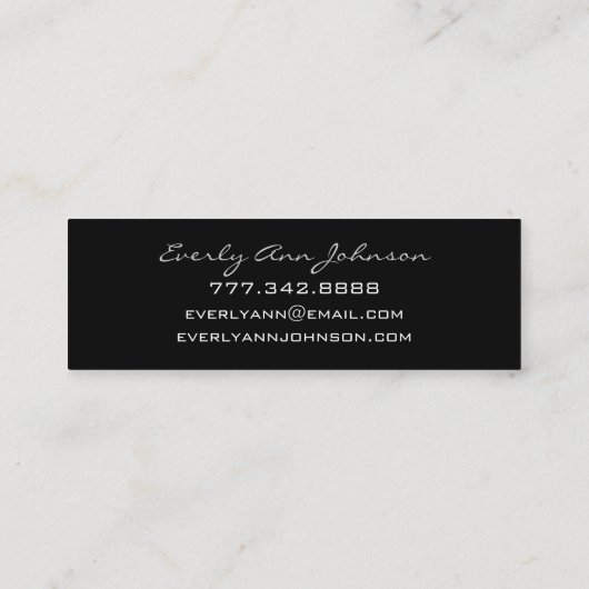 シニア写真プロフィール写真の名刺 スキニー名刺 (裏面)