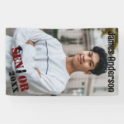 シニア写真卒業カスタム 横断幕 (横)