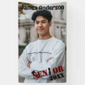 シニア写真卒業カスタム 横断幕 (縦)