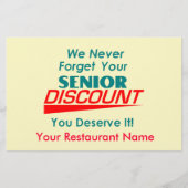 シニア割引チラシ チラシ (正面)