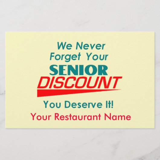 シニア割引チラシ チラシ (正面)