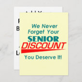 シニア割引招待状 招待状 (正面/裏面)