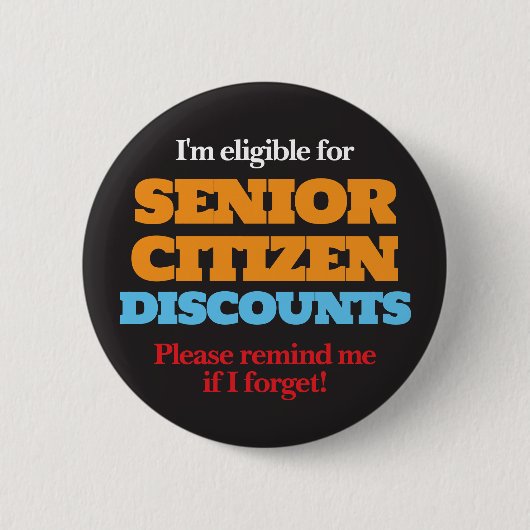 シニア割引 缶バッジ (正面)