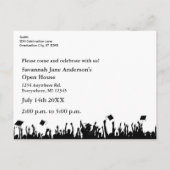 シニア卒業オープンハウスのシルエットクラス インビテーションポストカード (裏面)