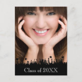 シニア卒業オープンハウスのシルエットクラス インビテーションポストカード (正面)