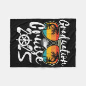 シニア卒業トリップクルーズ2025レトロ船部品 フリースブランケット (正面(横))