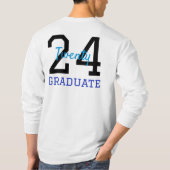 シニア卒業ブルーレオパードSweatshirt Tシャツ (裏面)