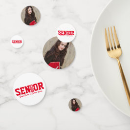 シニア卒業ブロックレター写真 コンフェッティ