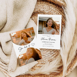 シニア卒業招待状、彼女はそれをやった 招待状