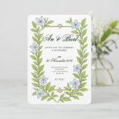 シニア向けの花をモチーフにした結婚式招待状 招待状 (スタンド正面)