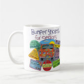 シニア向けバンパーステッカー コーヒーマグカップ (左)