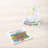 シニア向けバンパーステッカー スクエアペーパーコースター (インサイチュ)