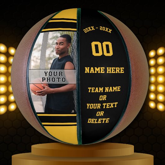 シニア向けパーソナライズされたの写真とバスケットボールのボール バスケットボール