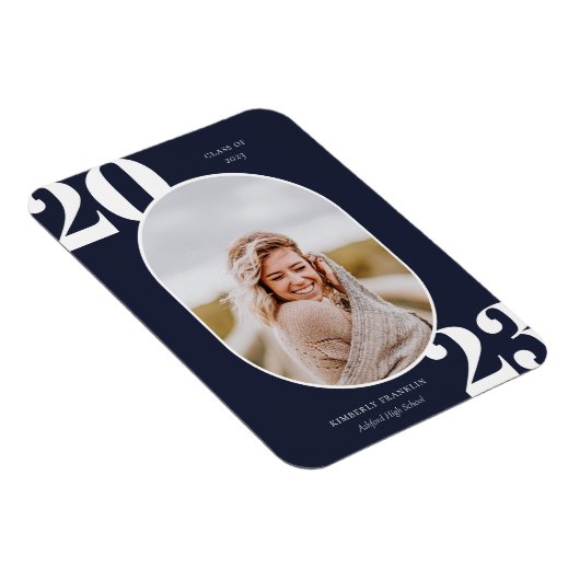 シニア型丸めフォトフレーム卒業マグネット マグネット (右側)