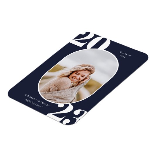 シニア型丸めフォトフレーム卒業マグネット マグネット (左側)