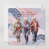 シニア女性のためのガレンティンの日ブランチ シーズンカード (正面)