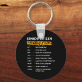 シニア市民&# sメールや文字を打つコードおもしろい老人 キーホルダー (正面)