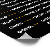 シニア市民&# sメールや文字を打つコードおもしろい老人 ポスター (角)