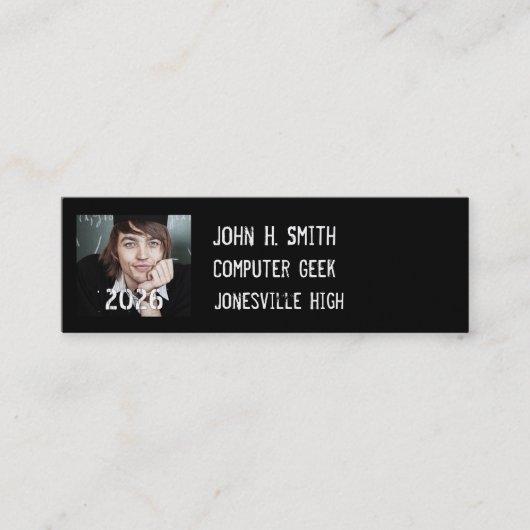 シニア手頃写真 スキニー名刺 (正面)