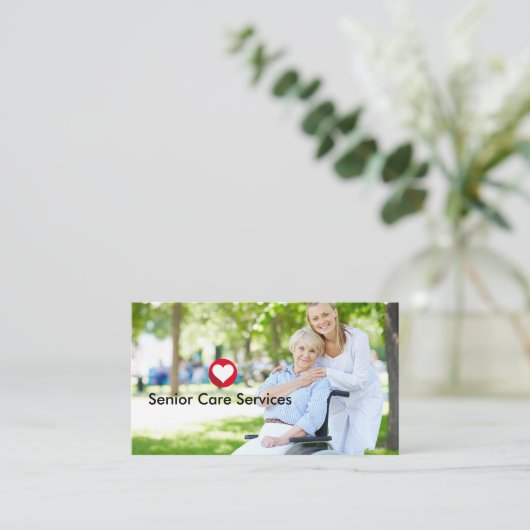 シニア気にサービス 名刺 (スタンド正面)