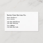 シニア気にサービス 名刺 (裏面)